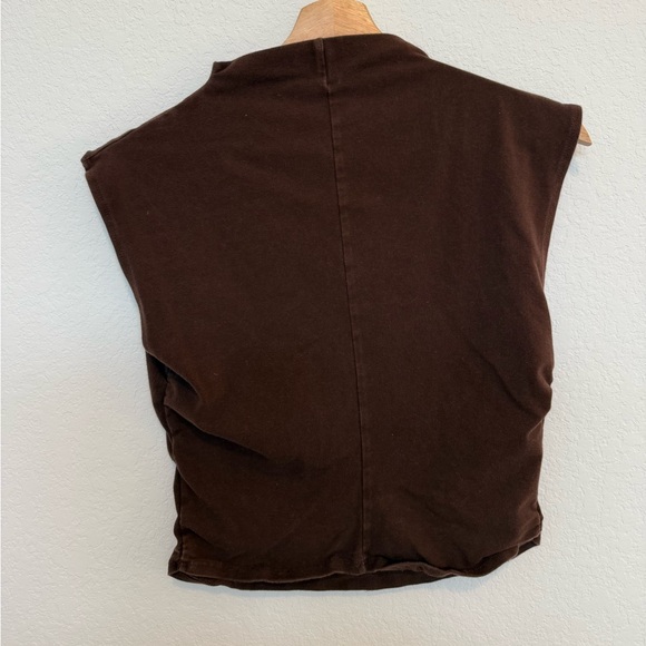 Reformation Lindy Top Cowl Neck Sleeveless Knit Blouse in Brown Size Medium - Picture 3 of 6